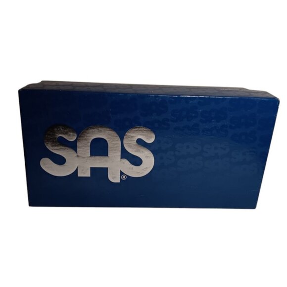 SAS Beige Sandals NUDU Golden Comfort Heel Strap Hook Loop 7M USA Made Excellent - Picture 10 of 11